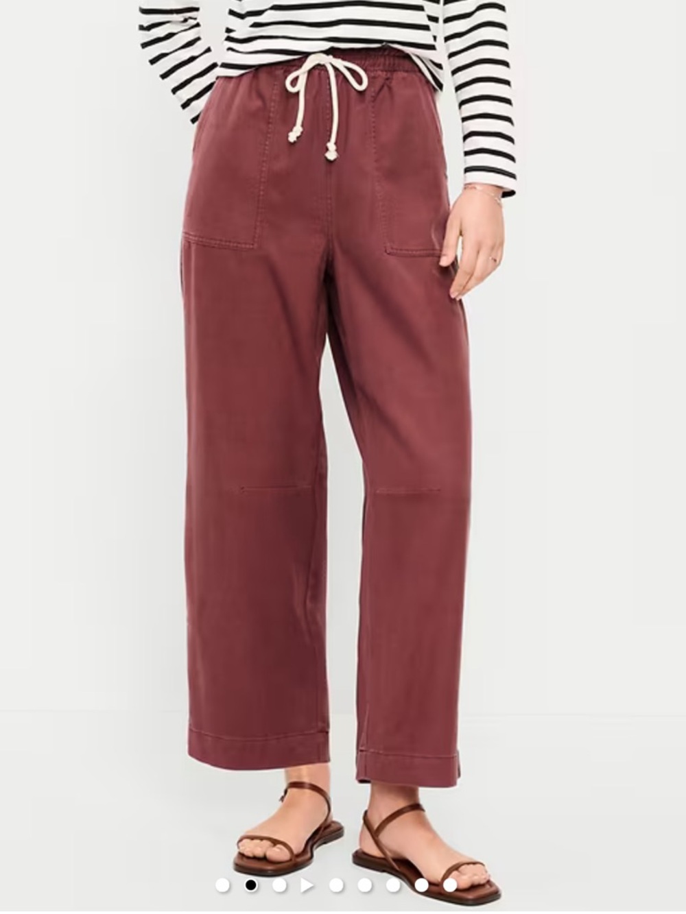 NWT Old Navy High-Waisted Utility Ankle Pants (Mauve)